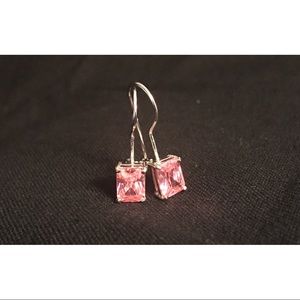 Sterling Silver/ Pink Tourmaline Earrings